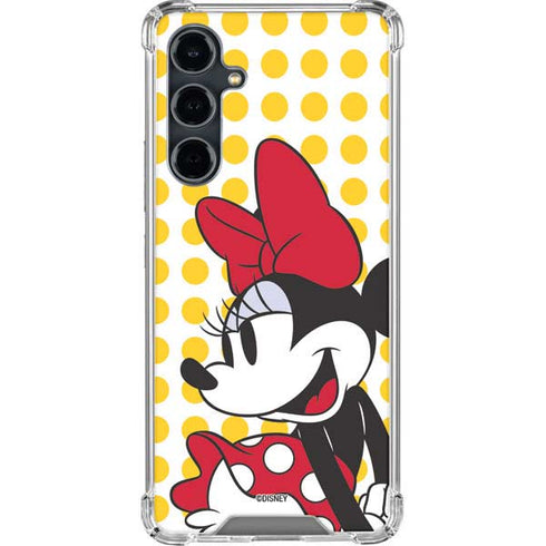 Disney Minnie Mouse Profile Yellow Dots Galaxy S23 FE Clear Case