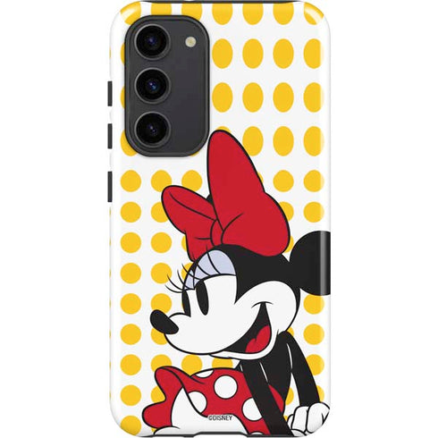 Disney Minnie Mouse Profile Yellow Dots Galaxy S23 Plus Pro Case
