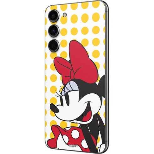 Disney Minnie Mouse Profile Yellow Dots Galaxy S23 Plus Skin