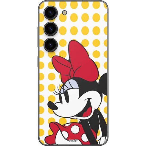 Disney Minnie Mouse Profile Yellow Dots Galaxy S23 Skin