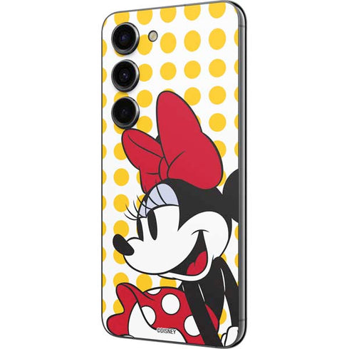 Disney Minnie Mouse Profile Yellow Dots Galaxy S23 Skin