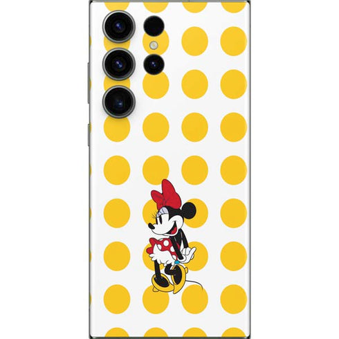 Disney Minnie Mouse Profile Yellow Dots Galaxy S23 Ultra Skin
