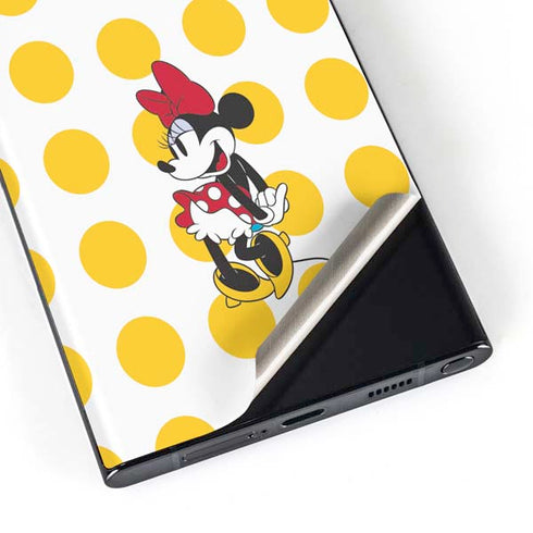 Disney Minnie Mouse Profile Yellow Dots Galaxy S23 Ultra Skin