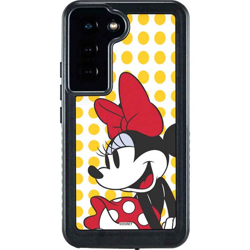 Disney Minnie Mouse Profile Yellow Dots Galaxy S23 Waterproof Case