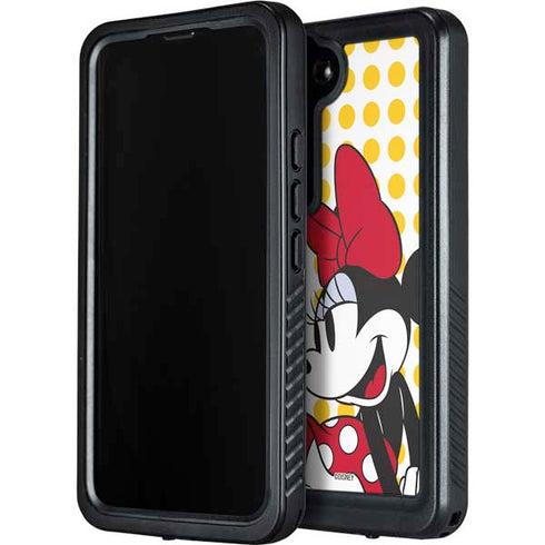 Disney Minnie Mouse Profile Yellow Dots Galaxy S23 Waterproof Case