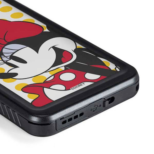 Disney Minnie Mouse Profile Yellow Dots Galaxy S23 Waterproof Case