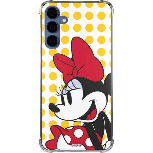 Disney Minnie Mouse Profile Yellow Dots Galaxy S24 Clear Case