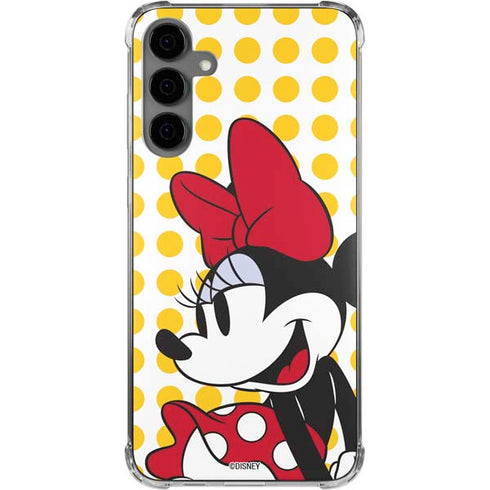 Disney Minnie Mouse Profile Yellow Dots Galaxy S24 Plus Clear Case