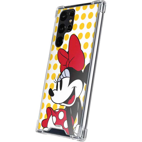 Disney Minnie Mouse Profile Yellow Dots Galaxy S24 Ultra Clear Case