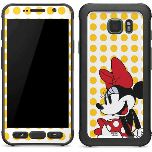 Disney Minnie Mouse Profile Yellow Dots Galaxy S7 Active Skin
