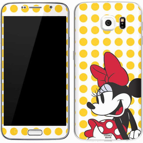 Disney Minnie Mouse Profile Yellow Dots Galaxy S7 Skin