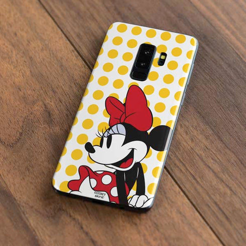 Disney Minnie Mouse Profile Yellow Dots Galaxy S9 Plus Skin