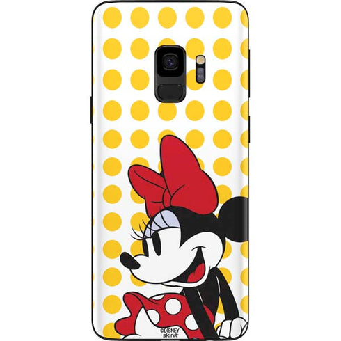 Disney Minnie Mouse Profile Yellow Dots Galaxy S9 Skin