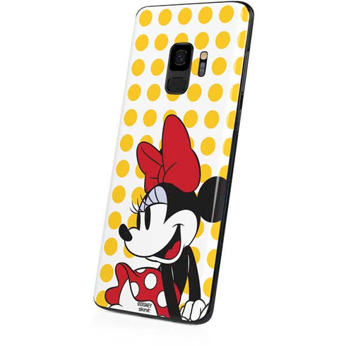 Disney Minnie Mouse Profile Yellow Dots Galaxy S9 Skin