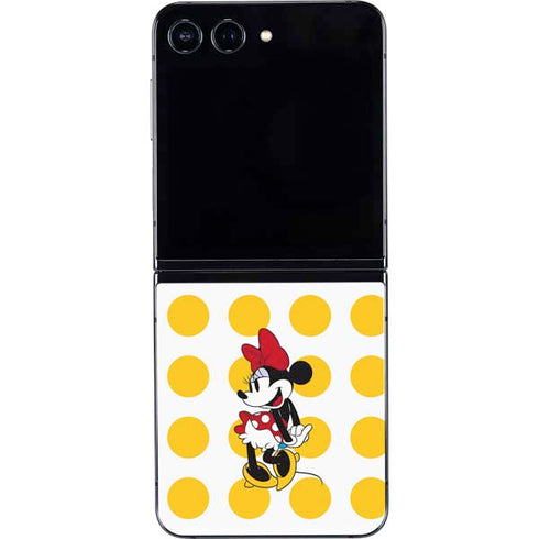 Disney Minnie Mouse Profile Yellow Dots Galaxy Z Flip5 5G Skin