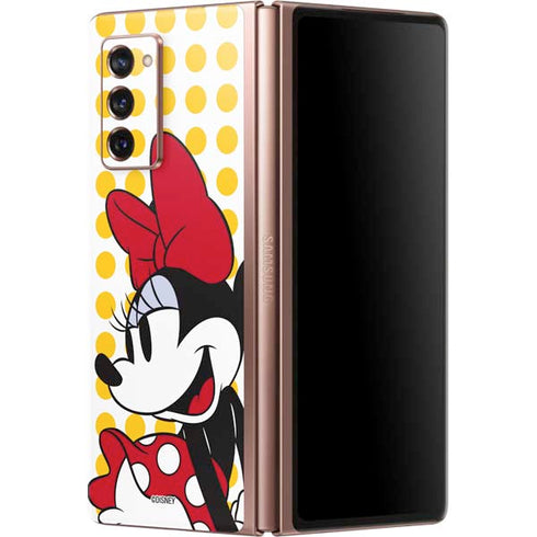 Disney Minnie Mouse Profile Yellow Dots Galaxy Z Fold2 5G Skin