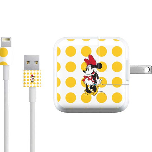 Disney Minnie Mouse Profile Yellow Dots iPad Charger (10W USB) Skin