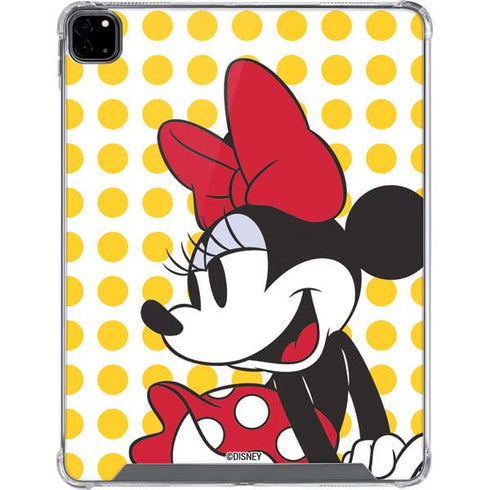 Disney Minnie Mouse Profile Yellow Dots iPad Pro 12.9in (2020) Clear Case