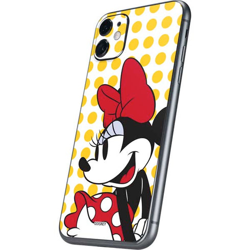 Disney Minnie Mouse Profile Yellow Dots iPhone 11 Skin