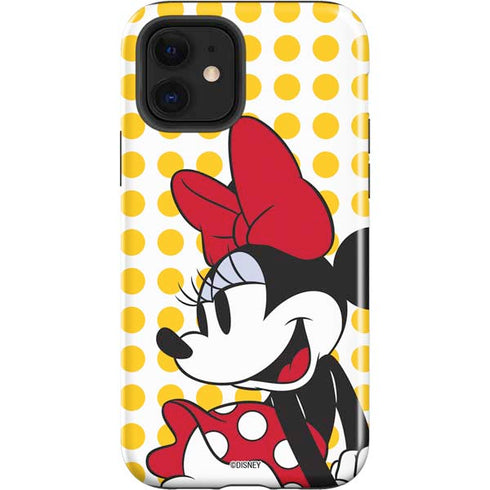 Disney Minnie Mouse Profile Yellow Dots iPhone 12 Impact Case