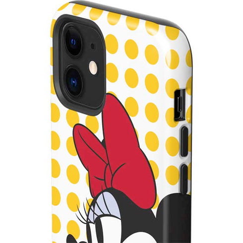 Disney Minnie Mouse Profile Yellow Dots iPhone 12 Impact Case