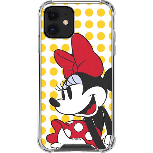 Disney Minnie Mouse Profile Yellow Dots iPhone 12 Mini Clear Case