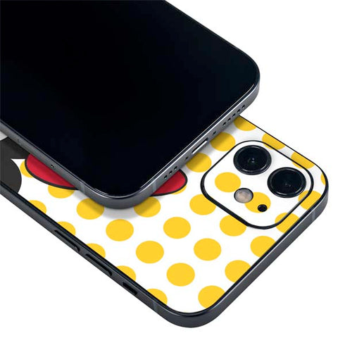 Disney Minnie Mouse Profile Yellow Dots iPhone 12 Mini Skin