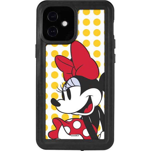 Disney Minnie Mouse Profile Yellow Dots iPhone 12 Mini Waterproof Case