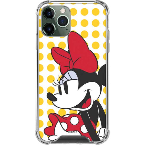 Disney Minnie Mouse Profile Yellow Dots iPhone 12 Pro Clear Case