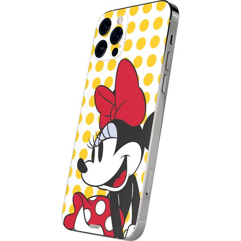 Disney Minnie Mouse Profile Yellow Dots iPhone 12 Pro Skin