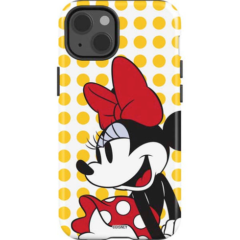 Disney Minnie Mouse Profile Yellow Dots iPhone 13 Impact Case