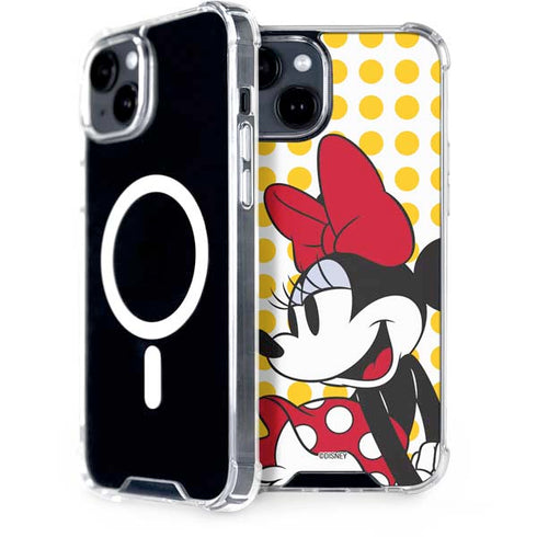 Disney Minnie Mouse Profile Yellow Dots iPhone 13 MagSafe Case