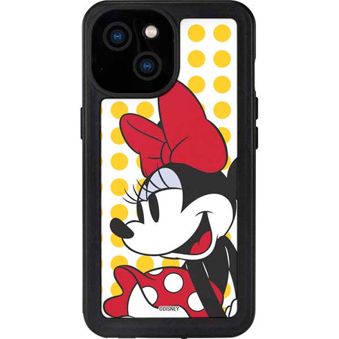 Disney Minnie Mouse Profile Yellow Dots iPhone 13 Mini Waterproof Case