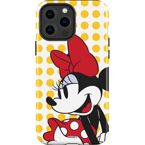 Disney Minnie Mouse Profile Yellow Dots iPhone 13 Pro Max Impact Case