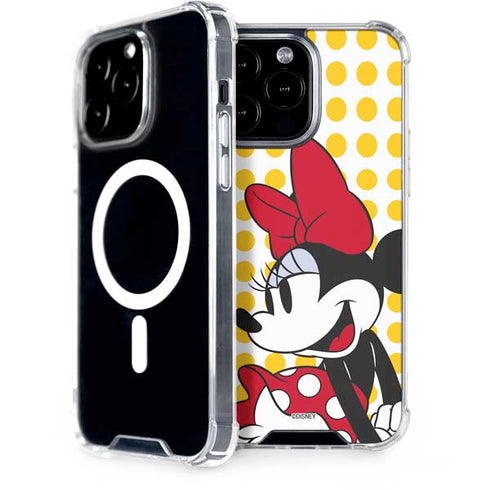 Disney Minnie Mouse Profile Yellow Dots iPhone 13 Pro Max MagSafe Case