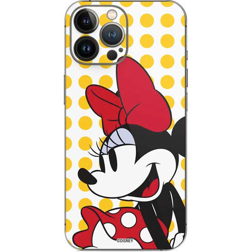 Disney Minnie Mouse Profile Yellow Dots iPhone 13 Pro Max Skin