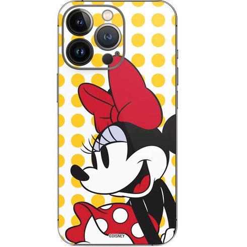 Disney Minnie Mouse Profile Yellow Dots iPhone 13 Pro Skin