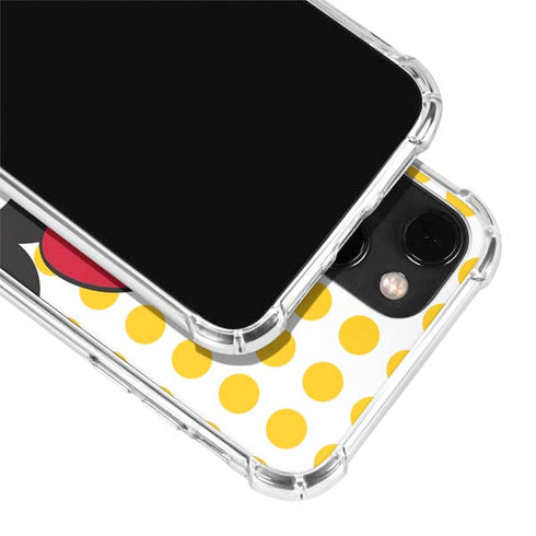 Disney Minnie Mouse Profile Yellow Dots iPhone 14 Clear Case