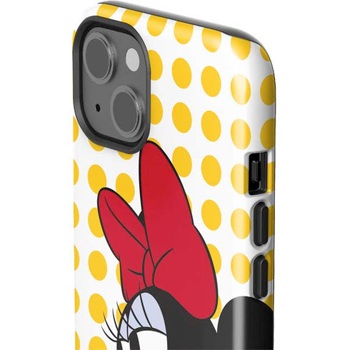 Disney Minnie Mouse Profile Yellow Dots iPhone 14 Plus Impact Case