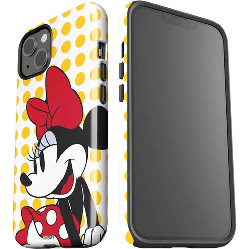 Disney Minnie Mouse Profile Yellow Dots iPhone 15 Plus Impact Case