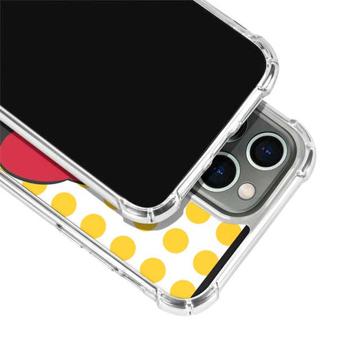 Disney Minnie Mouse Profile Yellow Dots iPhone 15 Pro Clear Case