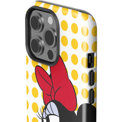 Disney Minnie Mouse Profile Yellow Dots iPhone 14 Pro Impact Case