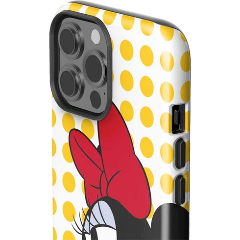 Disney Minnie Mouse Profile Yellow Dots iPhone 15 Pro Max Impact Case
