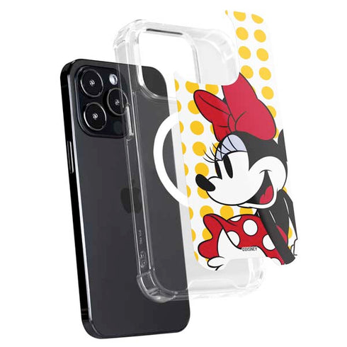 Disney Minnie Mouse Profile Yellow Dots iPhone 15 Pro Max MagSafe Case