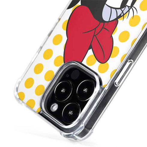 Disney Minnie Mouse Profile Yellow Dots iPhone 15 Pro Max MagSafe Case