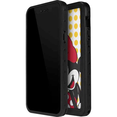 Disney Minnie Mouse Profile Yellow Dots iPhone 14 Pro Max Waterproof Case