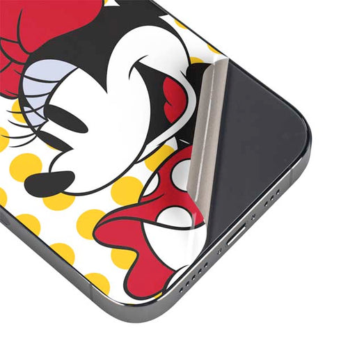 Disney Minnie Mouse Profile Yellow Dots iPhone 14 Pro Skin