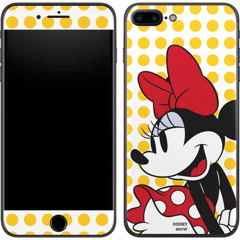 Disney Minnie Mouse Profile Yellow Dots iPhone 8 Plus Skin