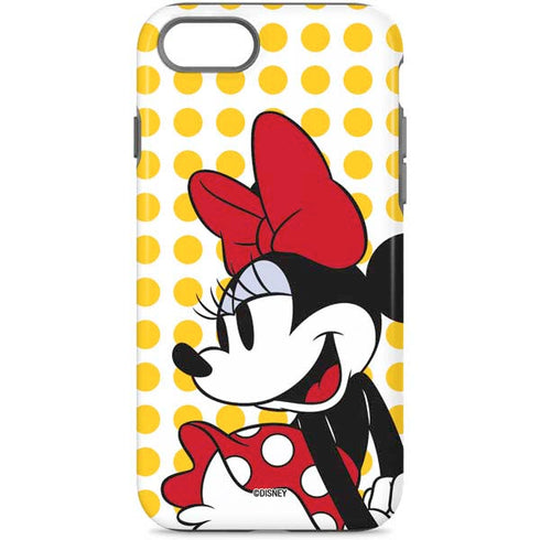Disney Minnie Mouse Profile Yellow Dots iPhone 8 Pro Case
