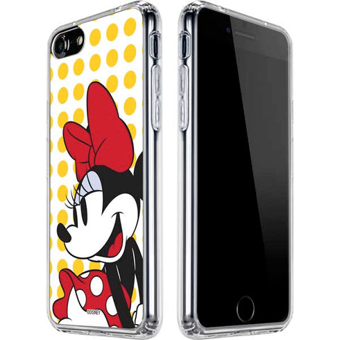 Disney Minnie Mouse Profile Yellow Dots iPhone SE (2nd & 3rd Gen) Clear Case